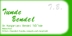 tunde bendel business card